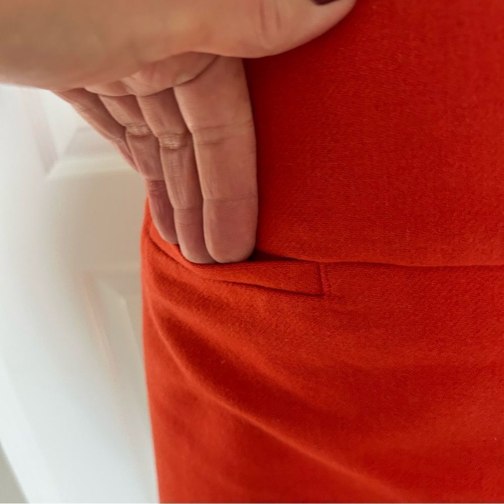 GAP Women’s Orange Wool Lined Zip Up Mini Skirt Size 4 - Picture 5 of 14